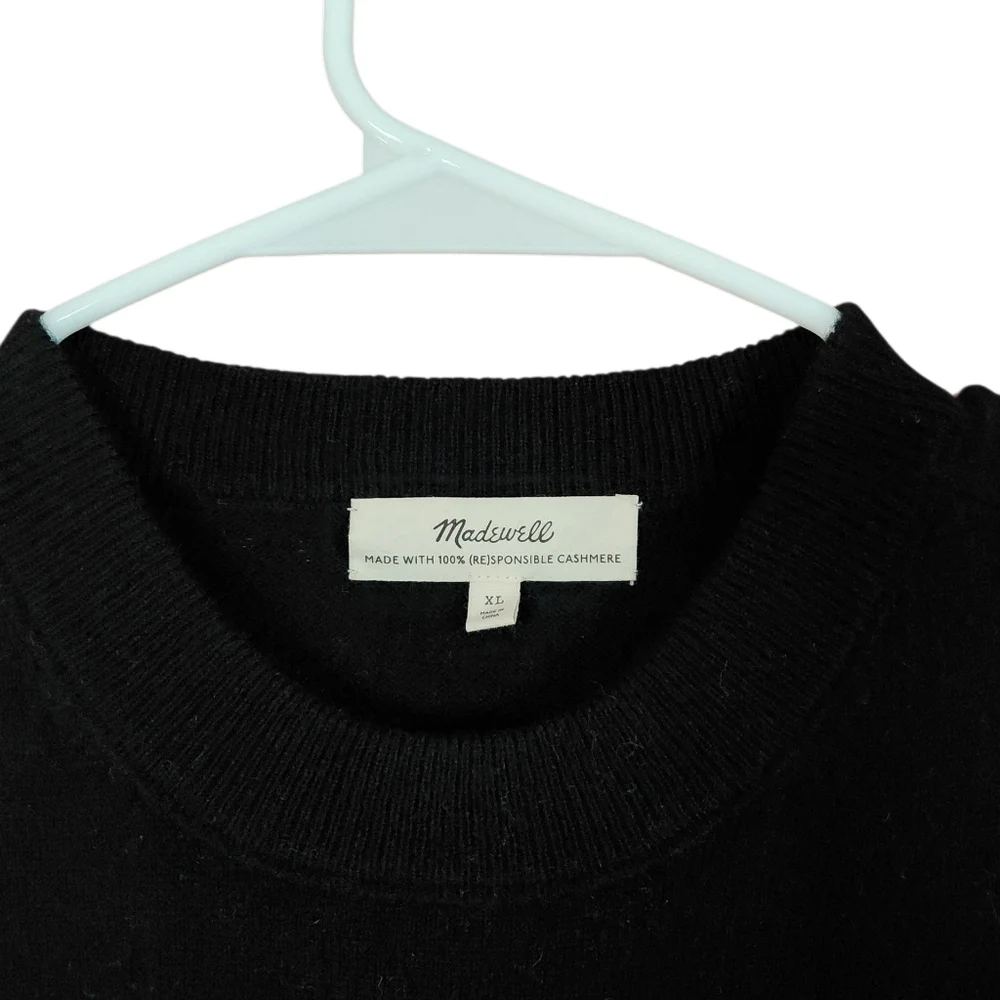 (Re)sponsible Madewell Black Cashmere Crewneck Sweater Vest - Picture 4 of 4